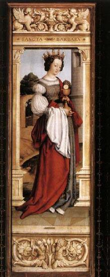 HOLBEIN, Hans the Younger St Barbara Spain oil painting art